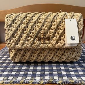 NWT Tory Burch Kira Crochet Convertible Shoulder Bag